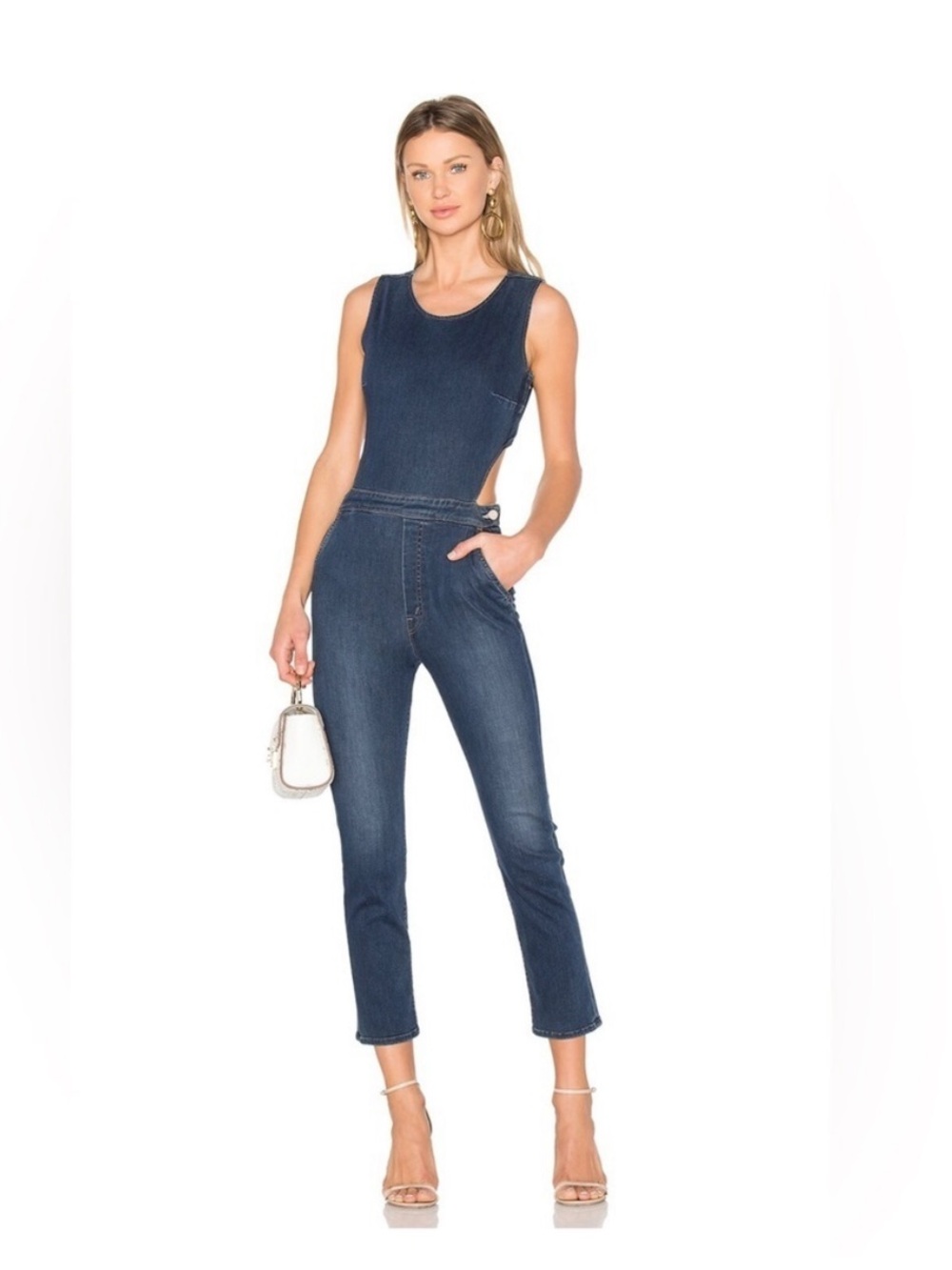 Mother x Miranda Kerr The Cut it Out Jumpsuit in Absolutely, Positively - Picture 2 of 11